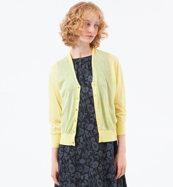MACKINTOSH PHILOSOPHY「【WEB&一部店舗限定】【Heavenly Sheer Knit】ドルマンカーディガン」|ニット・セーター|イエロー