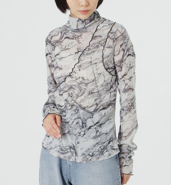  「サーモラパワーネット ギャザートップス」|Tシャツ・カットソー|
