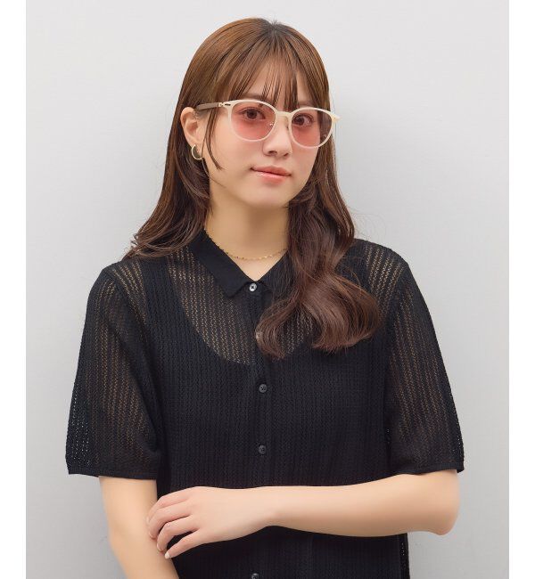  「SUNCUTGlasses/UV100%CUT ボストン型 サングラス | カラーレンズ｜紫外線対策 UVカット」|サングラス|白1