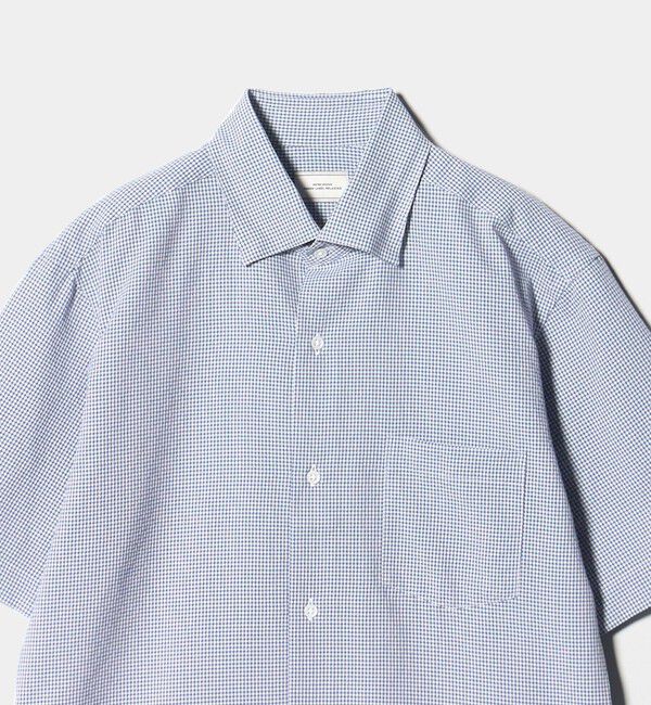 UNITED ARROWS green label relaxing「ポリエステル ラッカン ギンガムチェック スタンダード スナップ ボタンダウン 半袖 シャツ -ストレッチ・」|シャツ・ブラウス|