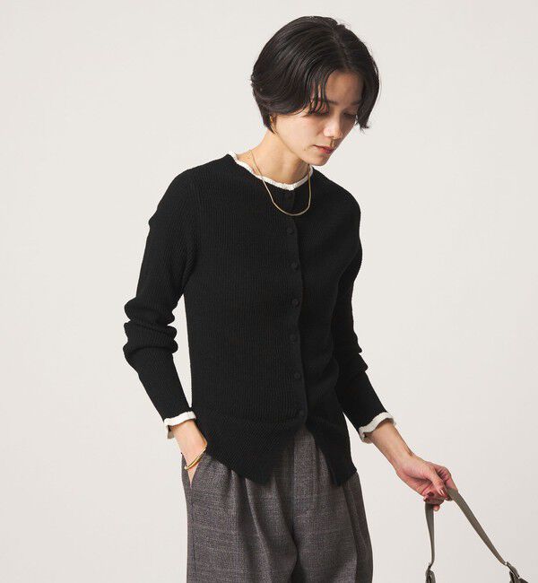 UNITED ARROWS green label relaxing「ハイショク リブ ニット カーディガン」|カーディガン|