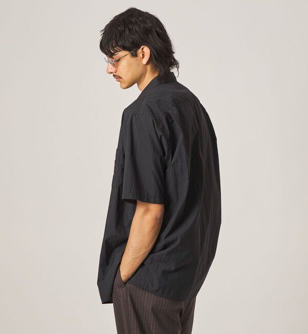 STEVEN ALAN「＜Steven Alan＞ エアリーナイロン レギュラーカラー ショートスリーブ シャツ BOX」|シャツ・ブラウス|