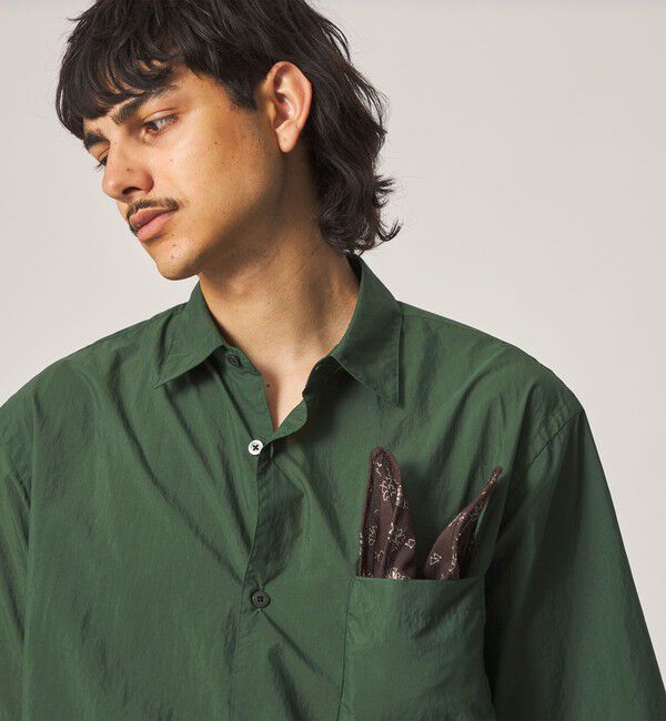 STEVEN ALAN「＜Steven Alan＞ エアリーナイロン レギュラーカラー ショートスリーブ シャツ BOX」|シャツ・ブラウス|