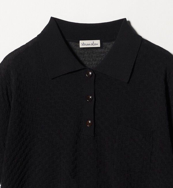 STEVEN ALAN「＜Steven Alan＞スクエア ジャガード ポロニット」|ニット・セーター|