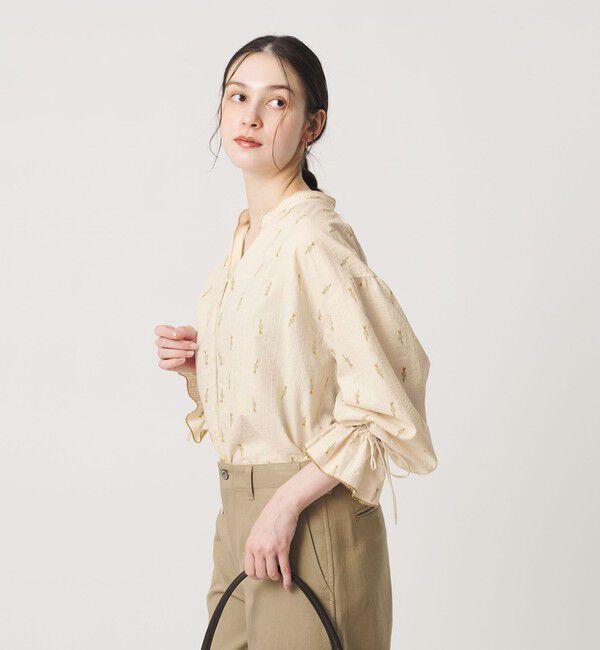 BEAUTY&YOUTH UNITED ARROWS「コットン ジャガード ペザントシャツ ウォッシャブル」|シャツ・ブラウス|