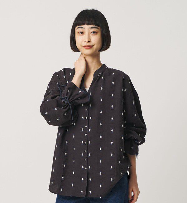 BEAUTY&YOUTH UNITED ARROWS「コットン ジャガード ペザントシャツ ウォッシャブル」|シャツ・ブラウス|