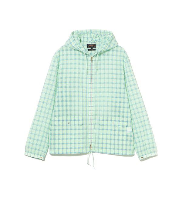 BEAMS PLUS「Swing Jacket Hoodie Nylon Airy Plaid」|ブルゾン・スタジャン|