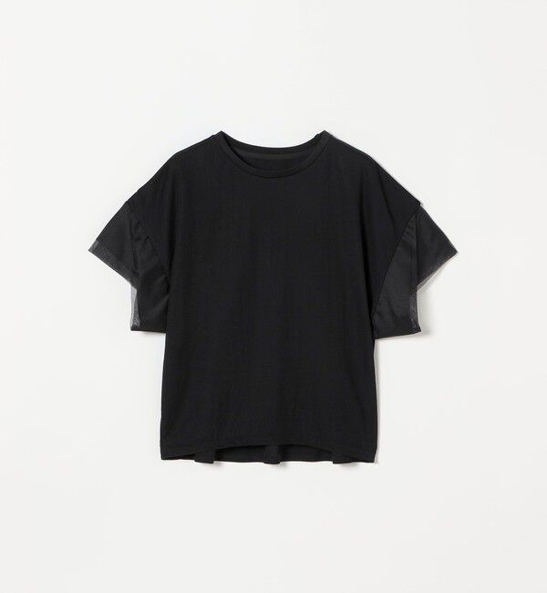 SHIPS any「SHIPS any:〈手洗い可能〉カノコ チュール コンビ ワイド TEE」|Tシャツ・カットソー|