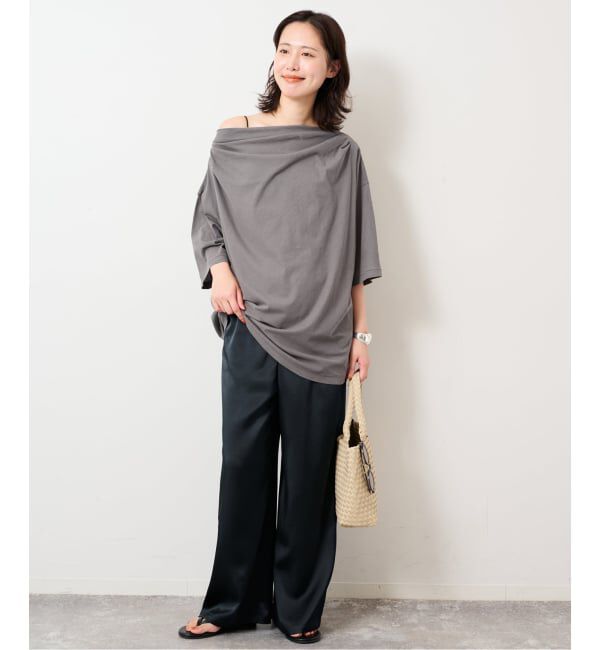 SLOBE IENA「ニュアンスネックBIG TEE」|Tシャツ・カットソー|