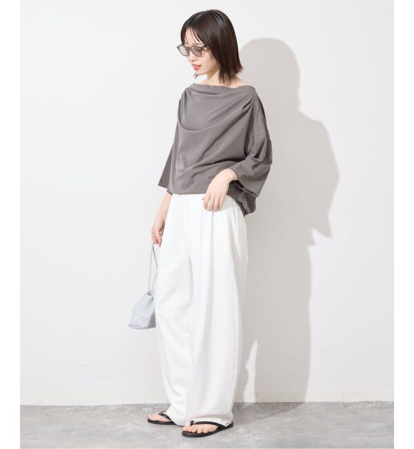 SLOBE IENA「ニュアンスネックBIG TEE」|Tシャツ・カットソー|