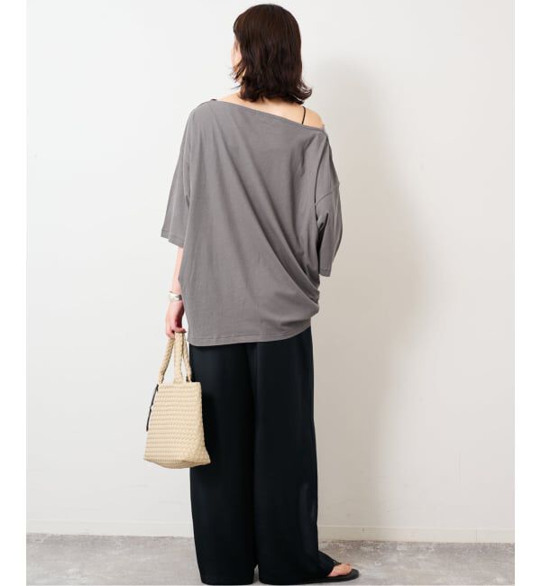 SLOBE IENA「ニュアンスネックBIG TEE」|Tシャツ・カットソー|