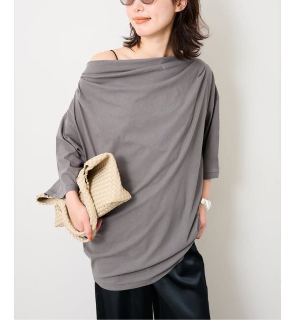 SLOBE IENA「ニュアンスネックBIG TEE」|Tシャツ・カットソー|