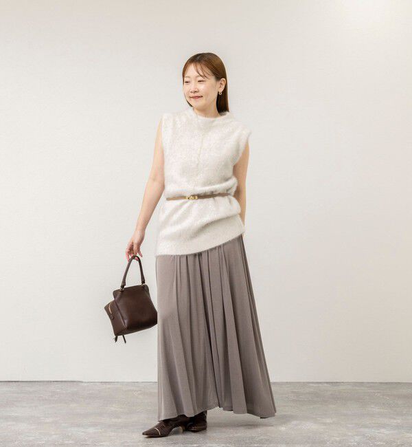 NOLLEY'S sophi「ウール混ヘアリーノースリーブハイネックチュニック」|ニット・セーター|
