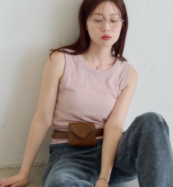  「【新色追加/6色展開】ブークレニットタンク」|キャミソール|