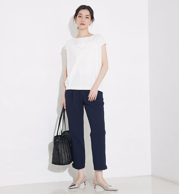 qualite「【接触冷感＆吸水速乾＆UV】シアサッカーテーパードパンツ /セットアップ対応」|その他|