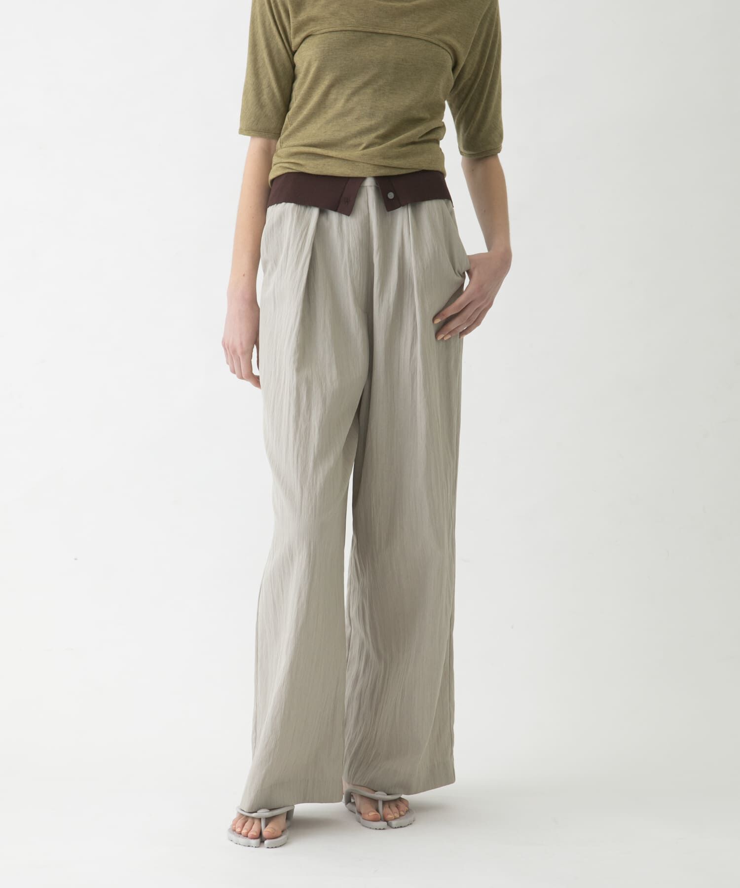 LAATO「easy long pants」|その他|ライトグレー