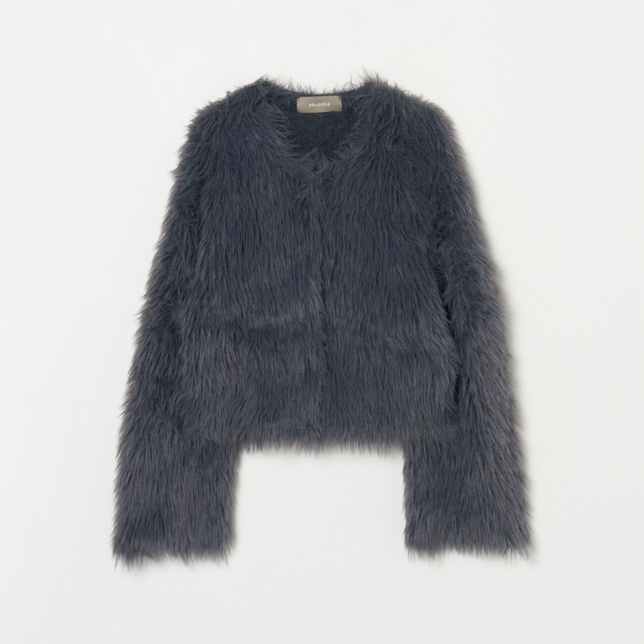 HELIOPOLE「HELIOPOLE FUR KNIT CARDIGAN」|ニット・セーター|ミディアムグレー