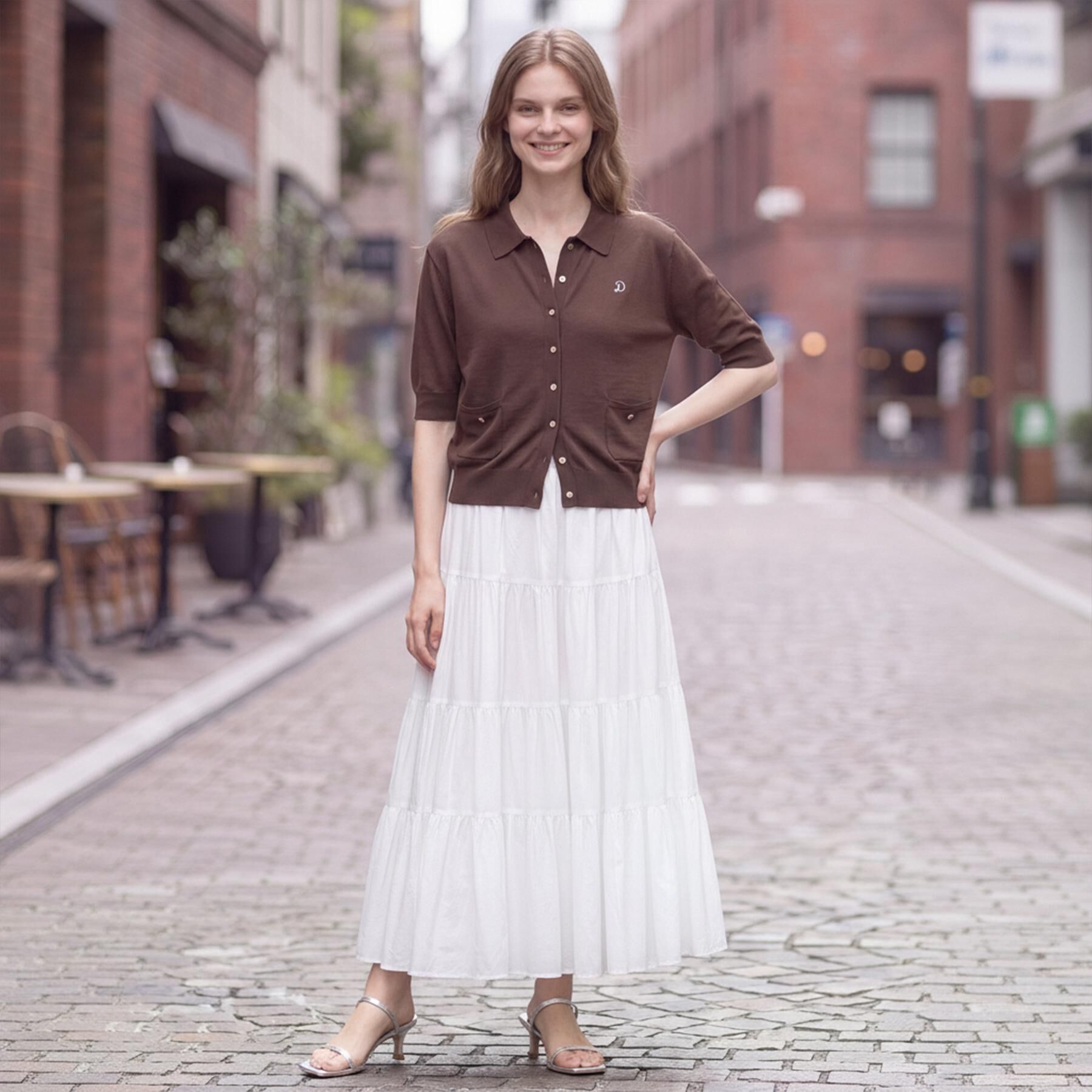 DRESSTERIOR「【接触冷感／UVカット】ハーフスリーブ シアーカーディガン」|カーディガン|