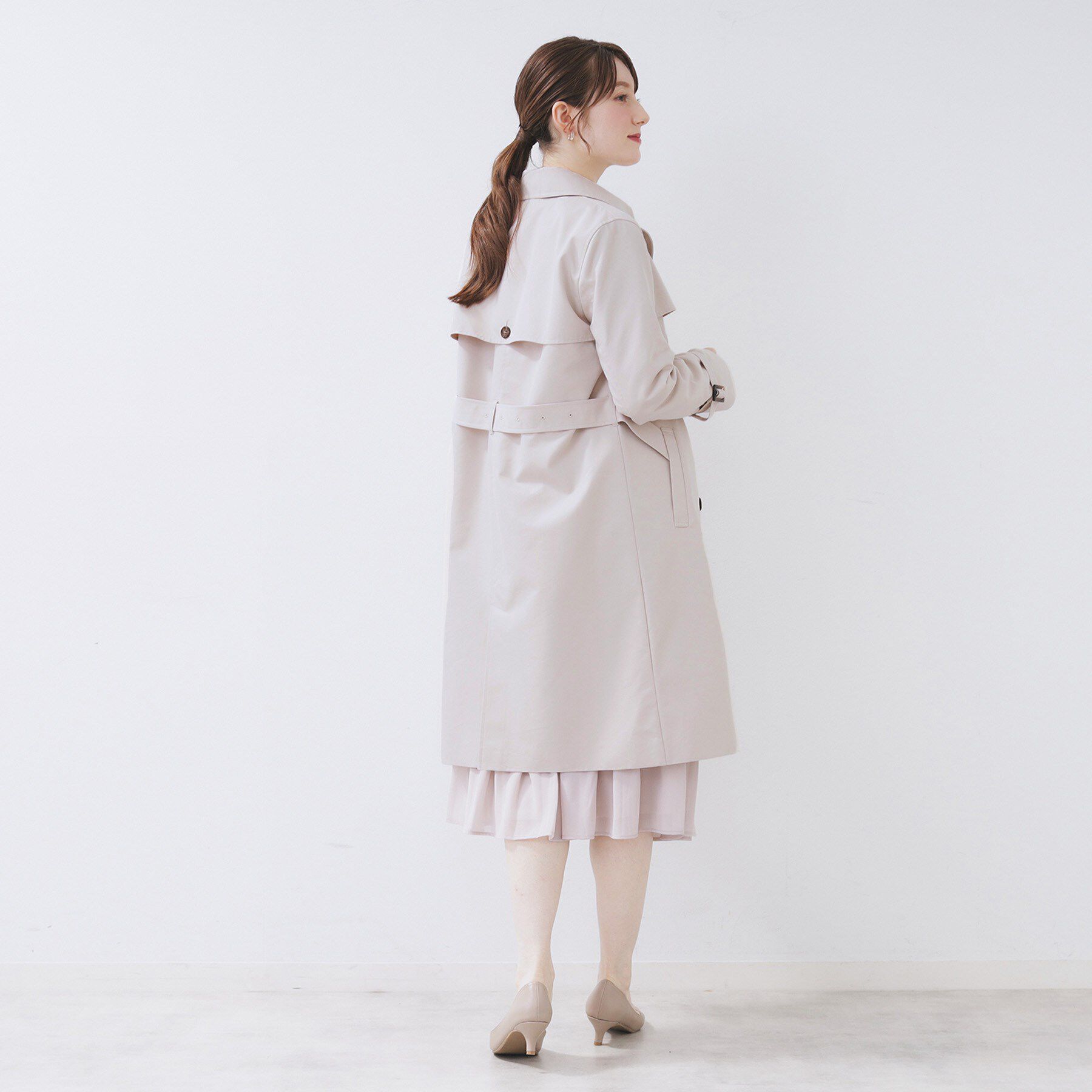 index「撥水トレンチコート【洗濯機OK／花粉対応】《XS～3L》」|トレンチコート|