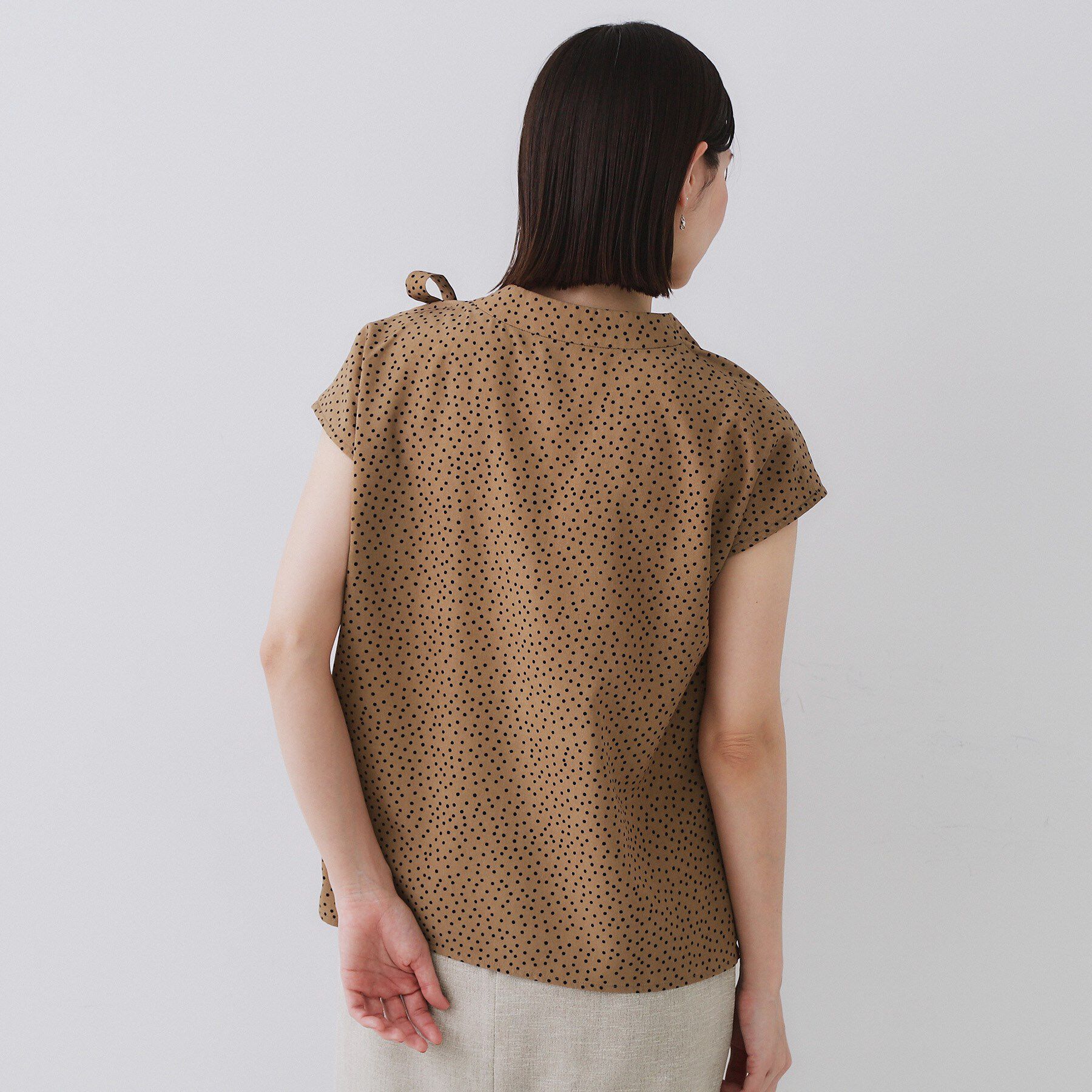OPAQUE.CLIP「ラッピングボウタイドットブラウス【洗濯機洗い可】」|シャツ・ブラウス|
