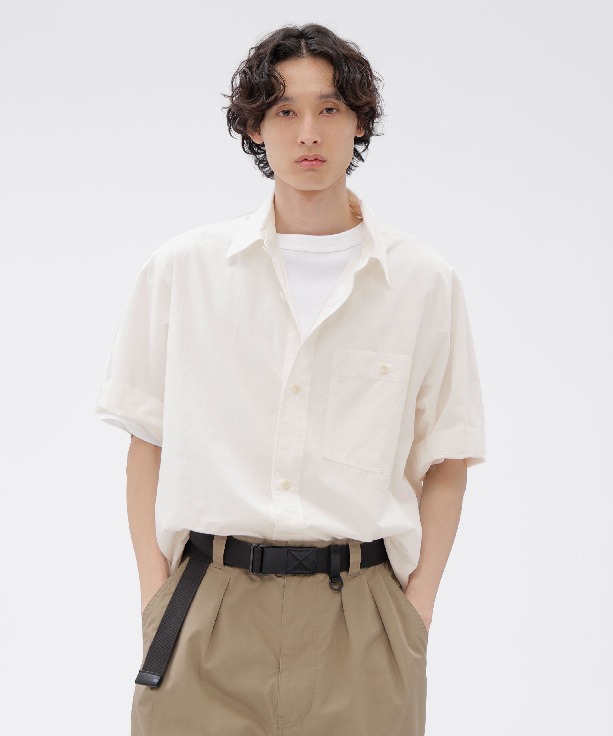 MHL.「TINY GINGHAM COTTON SHIRT」|シャツ・ブラウス|WHITE