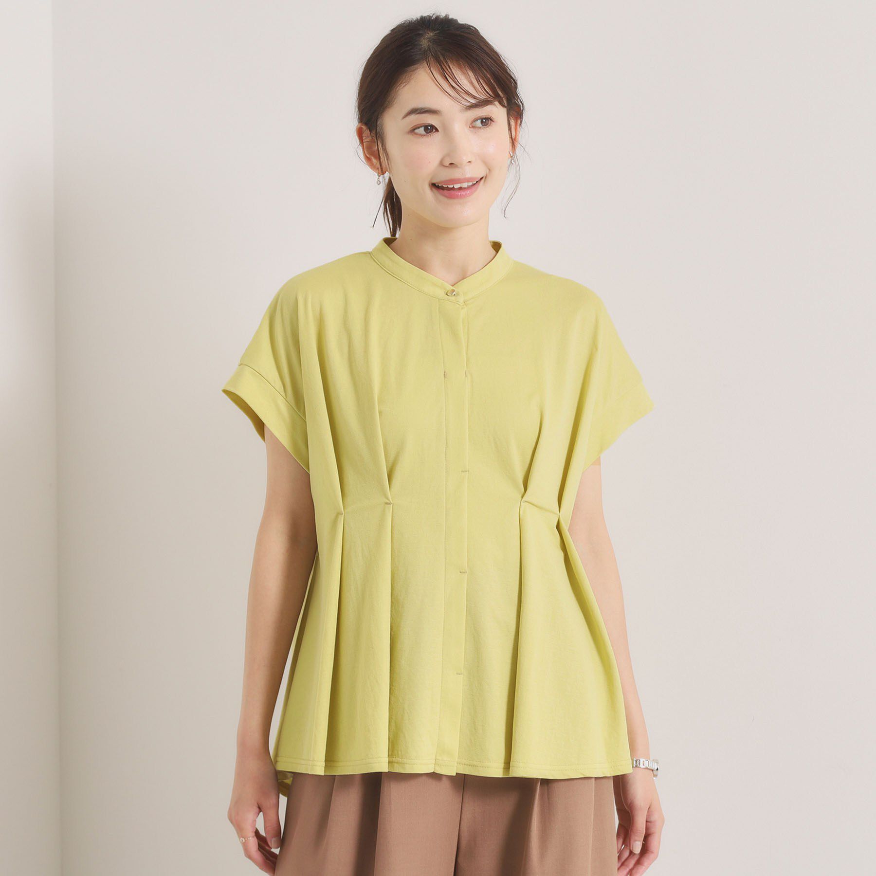 ITS&rsquo;DEMO「【冷感】カノコタックプルオーバー」|Tシャツ・カットソー|イエロー(031)