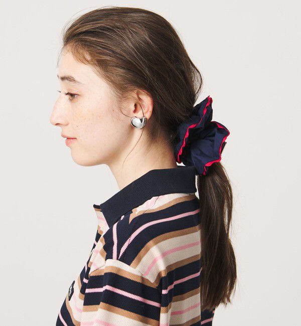 UNITED ARROWS「バイカラー パイピング シュシュ」|ヘアゴム・シュシュ|