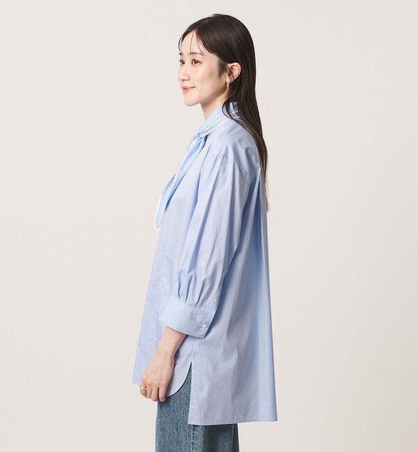 UNITED ARROWS「リボン ボウタイ チュニック シャツ」|シャツ・ブラウス|