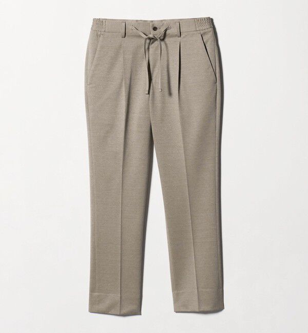 UNITED ARROWS「ジャージー スリムテーパード サイドシャーリング 1プリーツ スラックス」|スラックス|