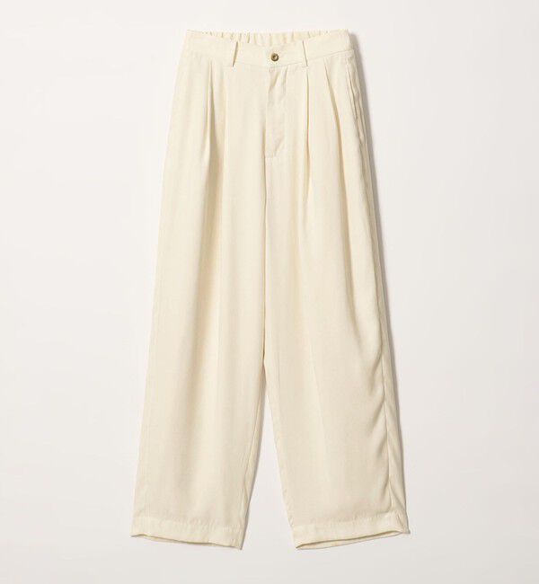 conte「＜conte＞スエードライク タックワイドパンツ WHITE」|その他|
