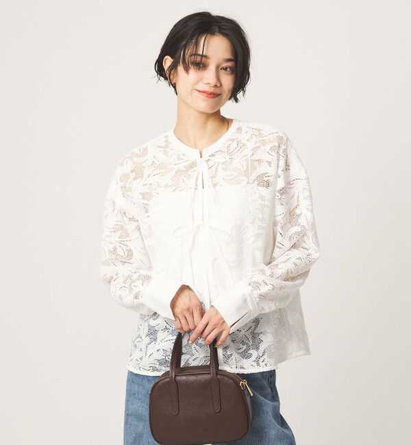 UNITED ARROWS green label relaxing「レース ハオリ ブラウス」|シャツ・ブラウス|
