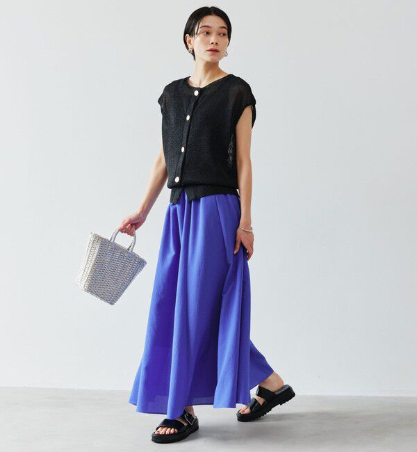 UNITED ARROWS green label relaxing「［size SHORT/TALLあり］ドライクロス フレアスカート マシンウォッシャブル  通気性」|フレア|