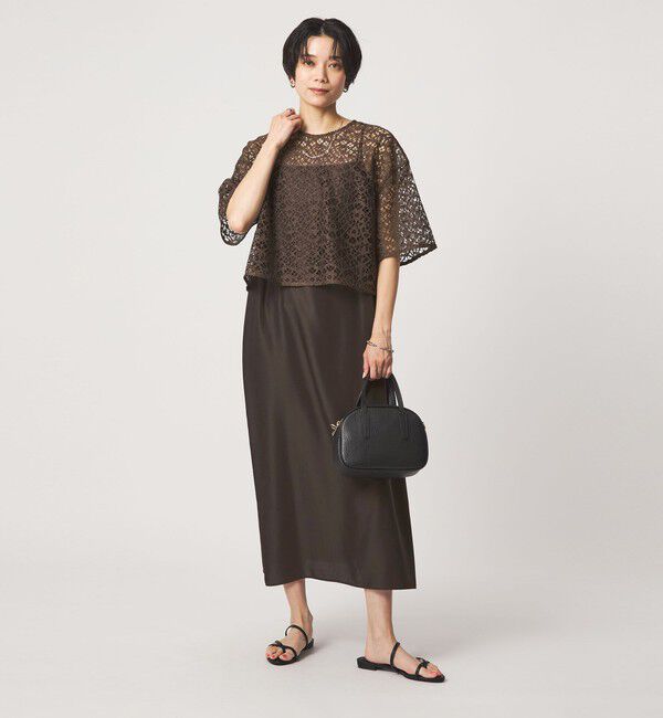 UNITED ARROWS green label relaxing「レースブラウス&times;キャミソールワンピース セット」|ワンピース|MD.BROWN
