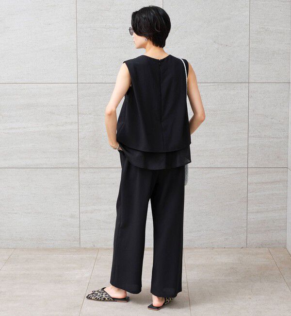 UNITED ARROWS green label relaxing「ダブルフレアオールインワン マシンウォッシャブル 通気性 ストレッチ」|オールインワン|