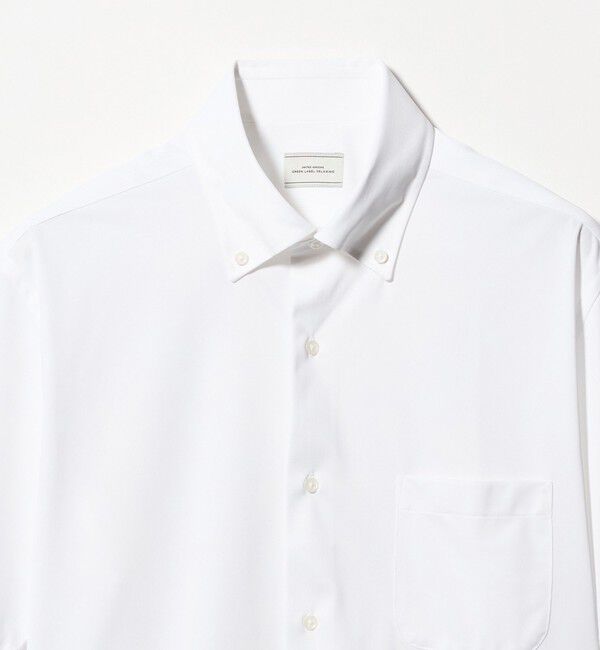 UNITED ARROWS green label relaxing「A+ COOL Pトリコット シャドーストライプ スタンダード ボタンダウン 半袖 ドレスシャツ -ストレッチ・イー」|シャツ・ブラウス|