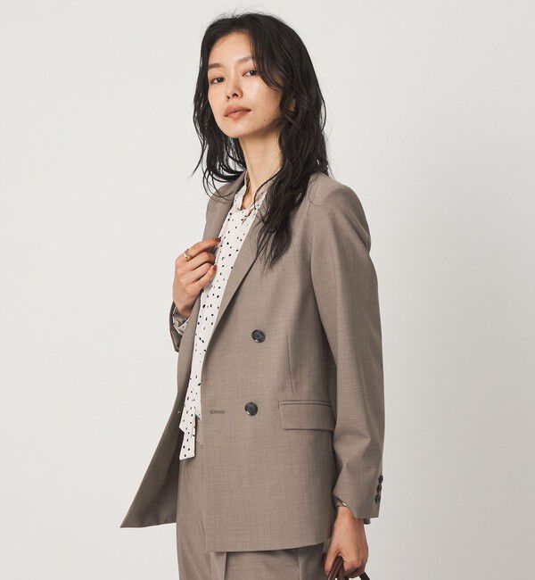 UNITED ARROWS green label relaxing「［size SHORT/TALLあり］カチリラ ダブル ジャケット ウォッシャブル ストレッチ」|テーラードジャケット|