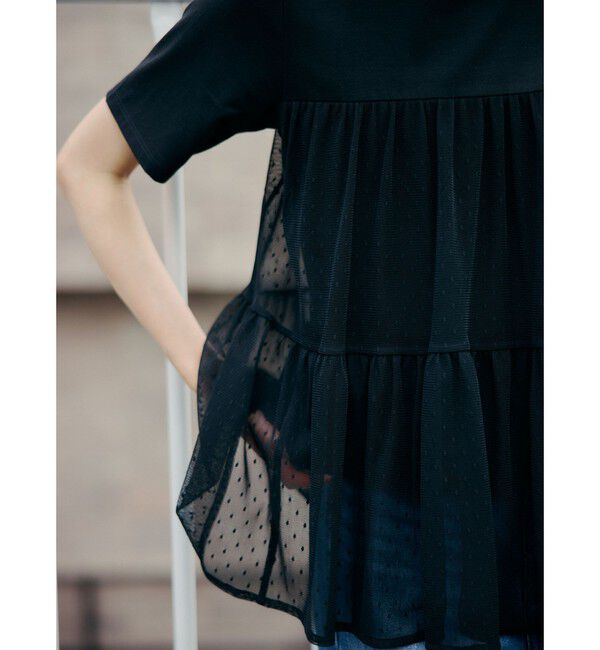 UNITED ARROWS green label relaxing「ドットチュール ティアード プルオーバー カットソー」|Tシャツ・カットソー|