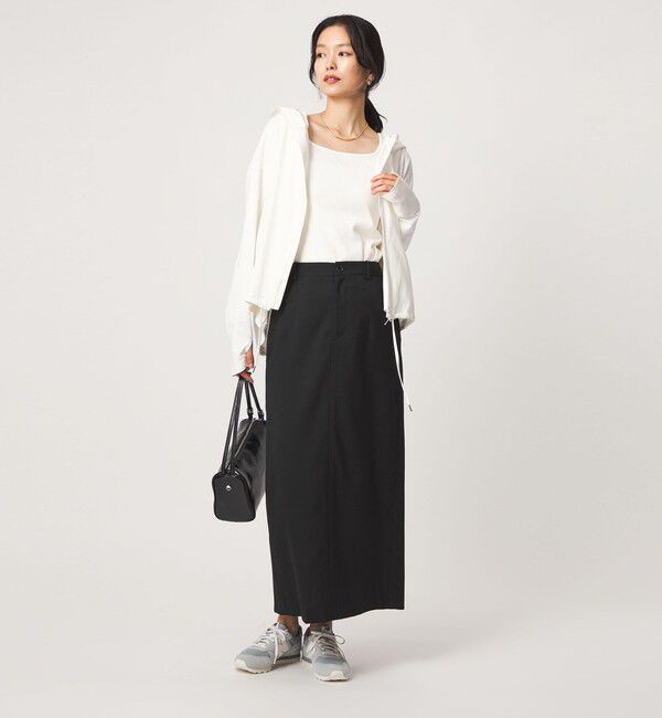 UNITED ARROWS green label relaxing「【WEB限定】＜at ease＞ドロスト カットソー パーカー  UVカット 接触冷感 遮熱」|パーカー|