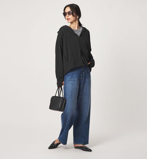 UNITED ARROWS green label relaxing「【WEB限定】＜at ease＞ドロスト カットソー パーカー  UVカット 接触冷感 遮熱」|パーカー|