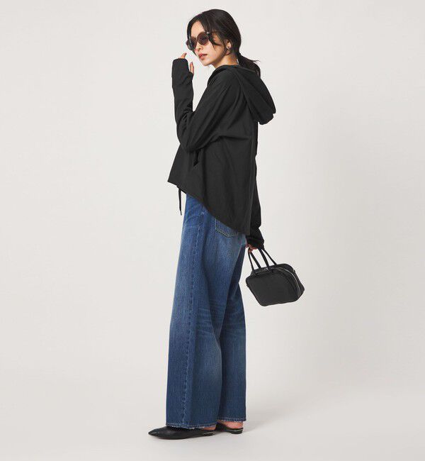 UNITED ARROWS green label relaxing「【WEB限定】＜at ease＞ドロスト カットソー パーカー  UVカット 接触冷感 遮熱」|パーカー|