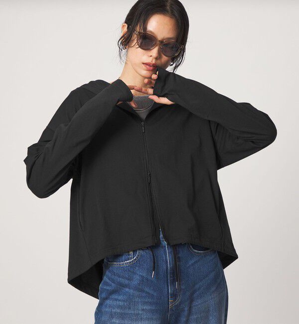 UNITED ARROWS green label relaxing「【WEB限定】＜at ease＞ドロスト カットソー パーカー  UVカット 接触冷感 遮熱」|パーカー|