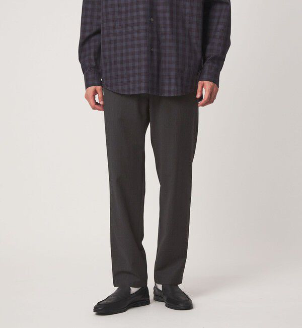 UNITED ARROWS green label relaxing「ウォッシャブル サージ ナロー ユーティリティ イージーパンツ S2 -2WAYストレッチ-」|スラックス|DK.GRAY