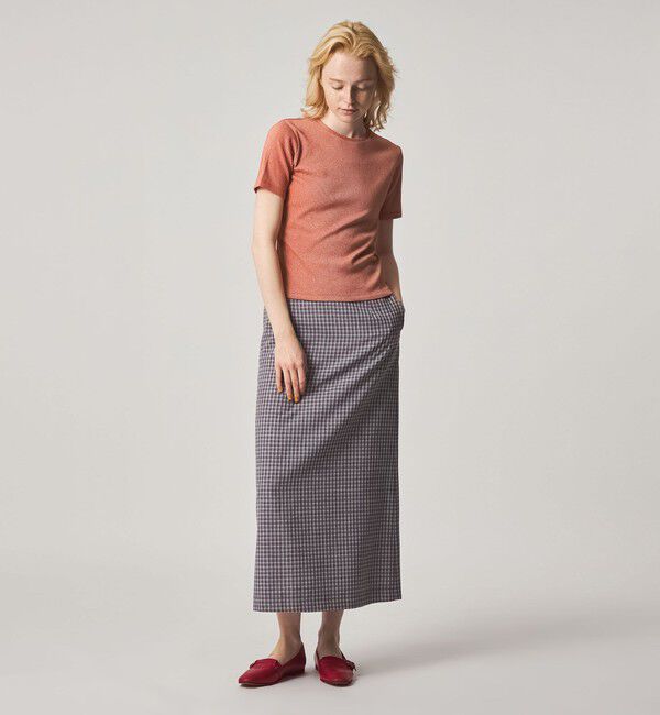 STEVEN ALAN「＜Steven Alan＞リブ ハーフスリーブ プルオーバー」|Tシャツ・カットソー|