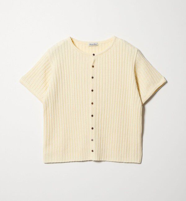 STEVEN ALAN「＜Steven Alan＞リブ ショートスリーブ カーディガン」|カーディガン|