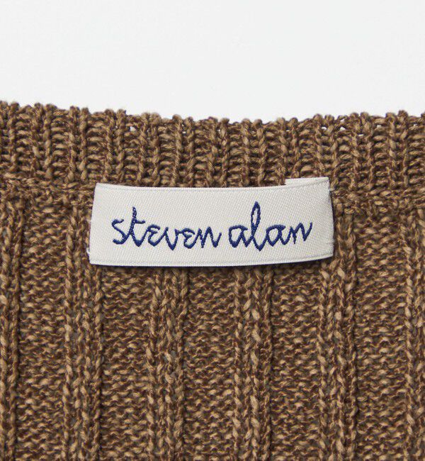 STEVEN ALAN「＜Steven Alan＞リブ ショートスリーブ カーディガン」|カーディガン|