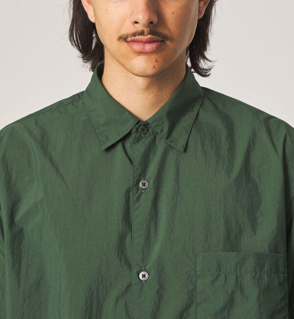 STEVEN ALAN「＜Steven Alan＞ エアリーナイロン レギュラーカラー ショートスリーブ シャツ BOX」|シャツ・ブラウス|