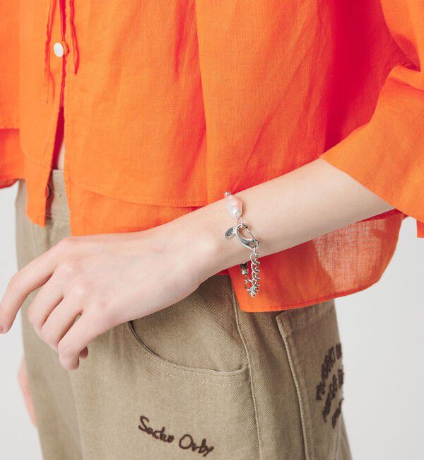 BEAUTY&YOUTH UNITED ARROWS「パールモチーフ&times;ミックスチェーン ブレスレット」|ブレスレット・バングル|