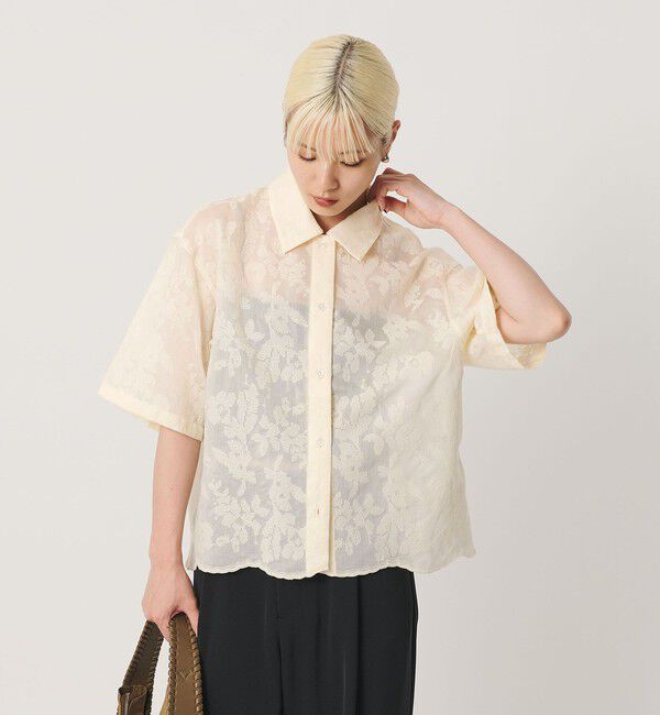 BEAUTY&YOUTH UNITED ARROWS「セルロースポリエステル クロスステッチ シャツ ウォッシャブル」|シャツ・ブラウス|