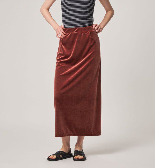 STEVEN ALAN「＜Steven Alan＞ベロア ストレート ロング スカート」|スカート|