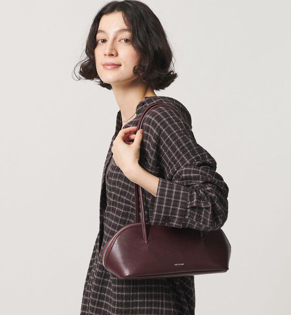 BEAUTY&YOUTH UNITED ARROWS「＜ADD CULUMN＞FIGRE BOSTON レザーライク ショルダーバッグ」|ボストンバッグ|WINE